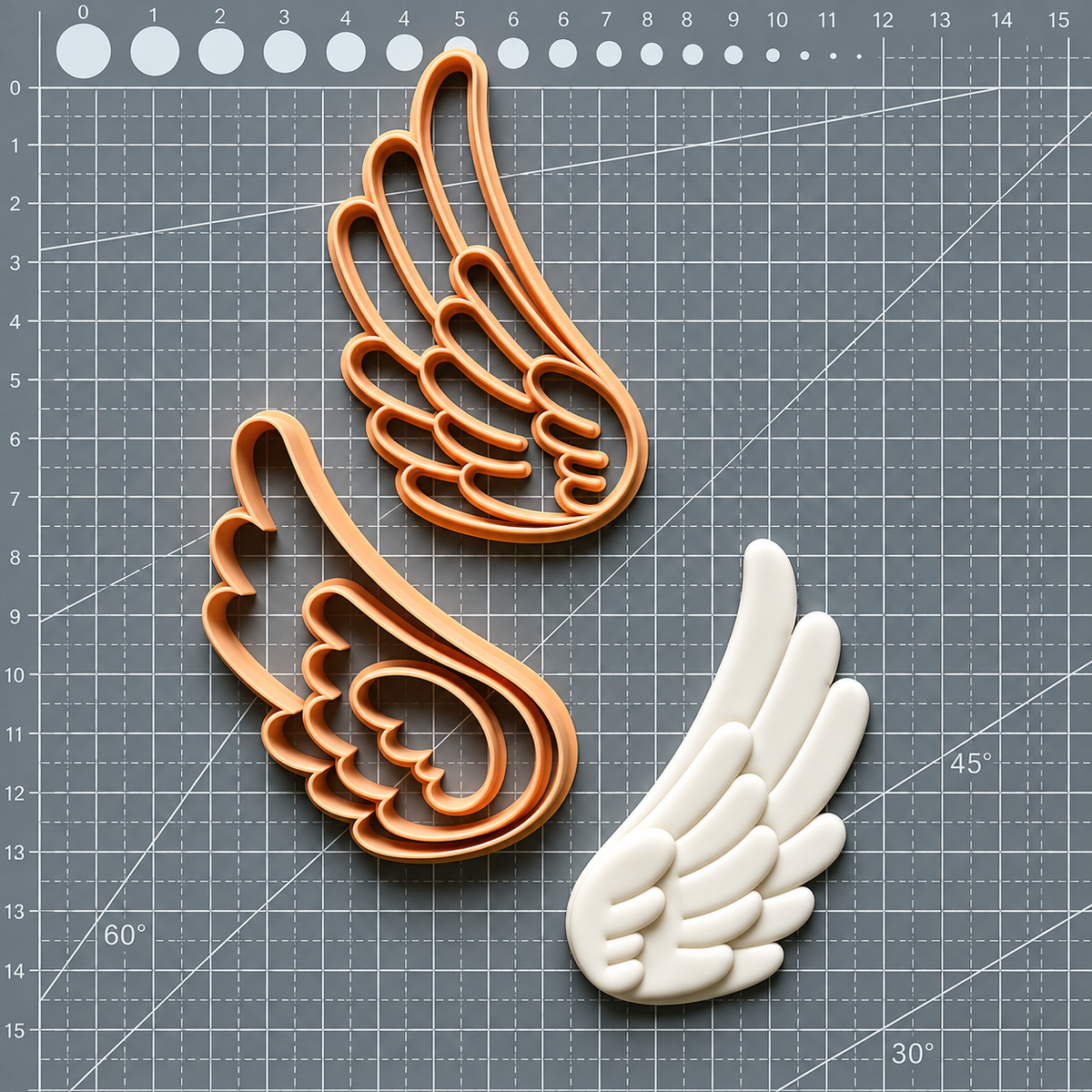 Angel Wings Fondant Cutter & Stamp Set