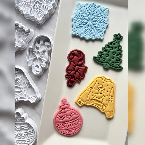 Christmas stamps and cookie cutters