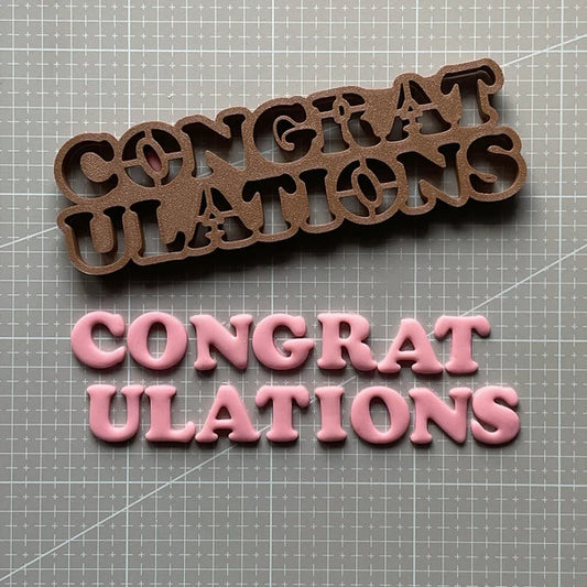 Congratulations Letter Fondant Cutter