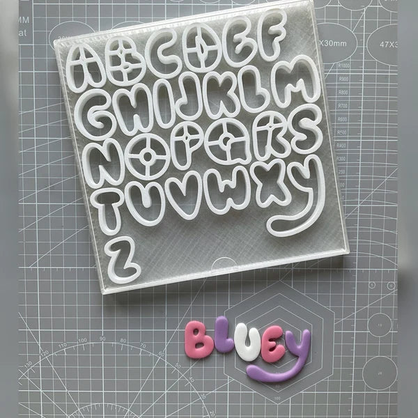 Bluey Font Fondant Cutter Set