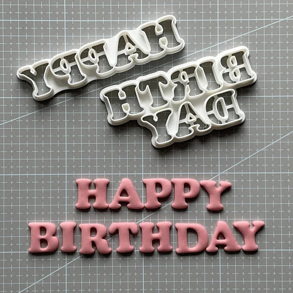 Happy Birthday Letter Fondant Cutter