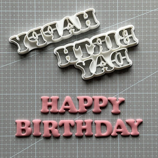 Happy Birthday Letter Fondant Cutter