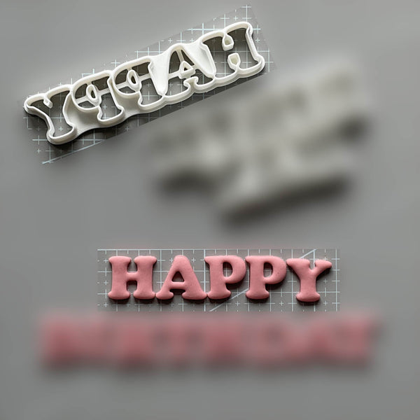 Happy Birthday Letter Fondant Cutter