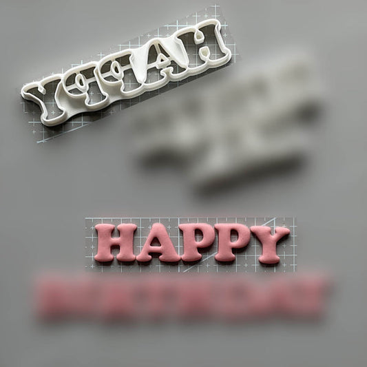 Happy Birthday Letter Fondant Cutter