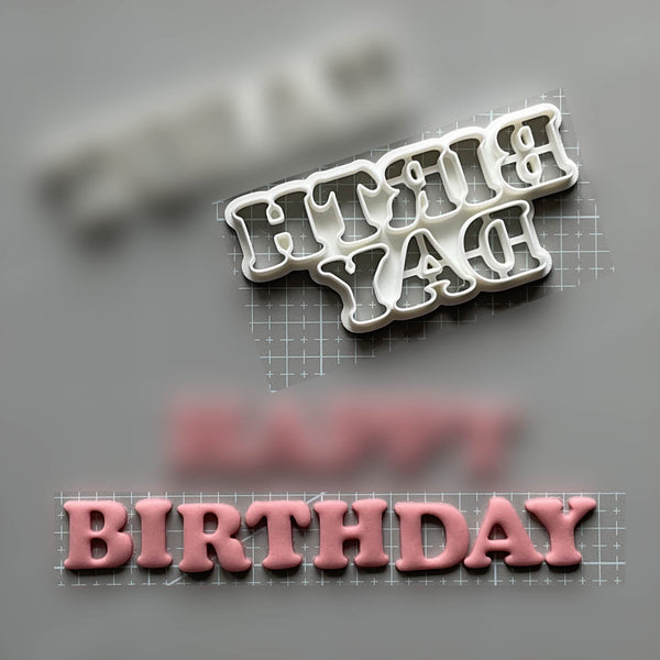 Happy Birthday Letter Fondant Cutter