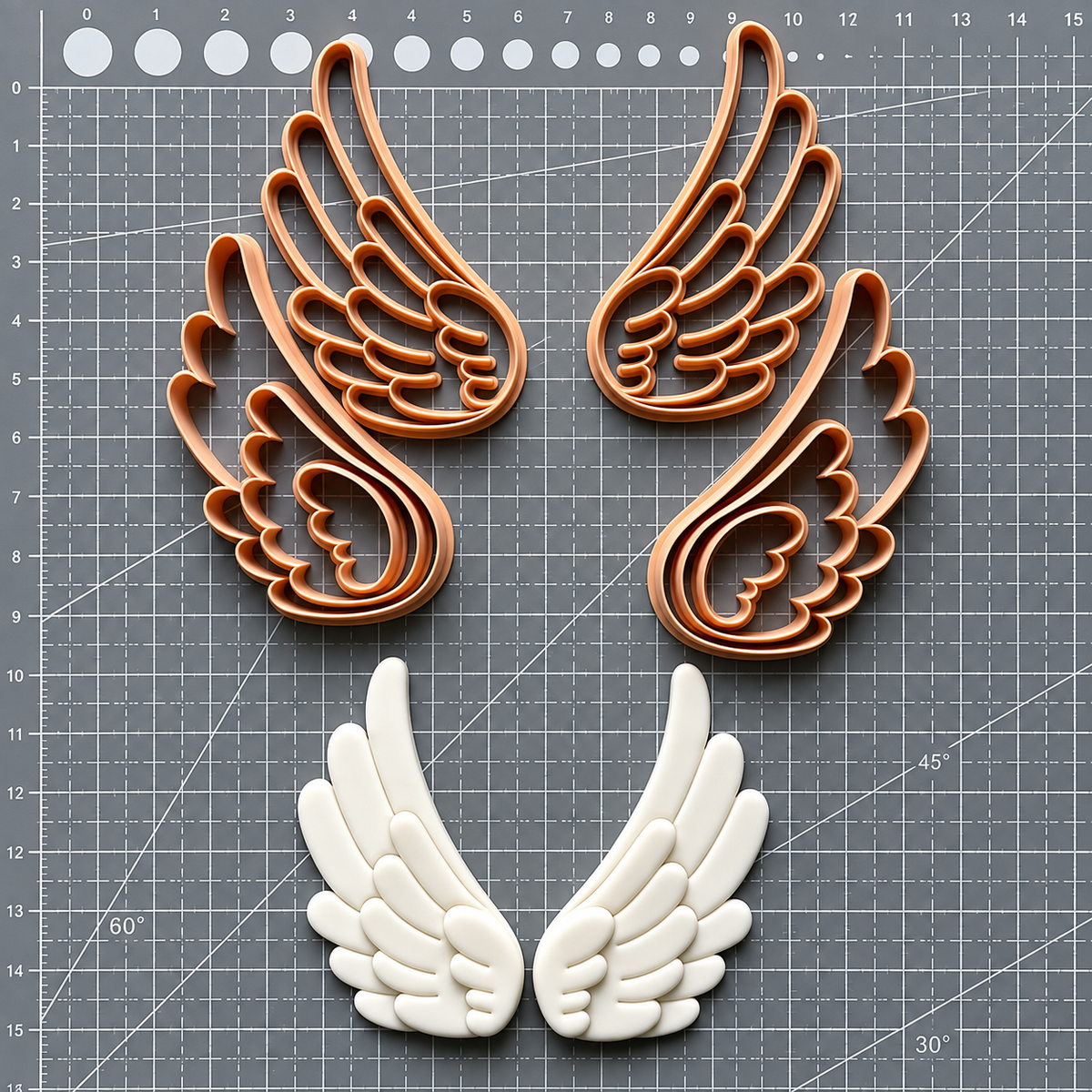 Angel Wings Fondant Cutter & Stamp Set