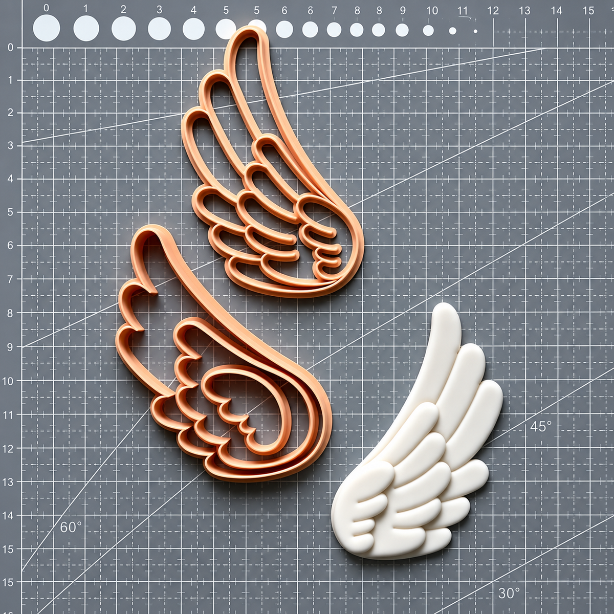 Angel Wings Fondant Cutter & Stamp Set