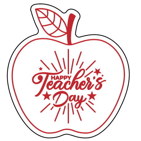 Teacher's Day Cookie Cutter Stamp